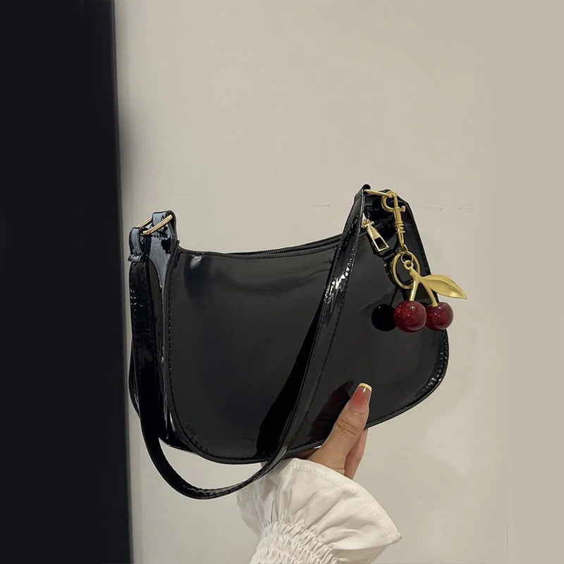 Vintage Cherry Charm Shoulder Bag