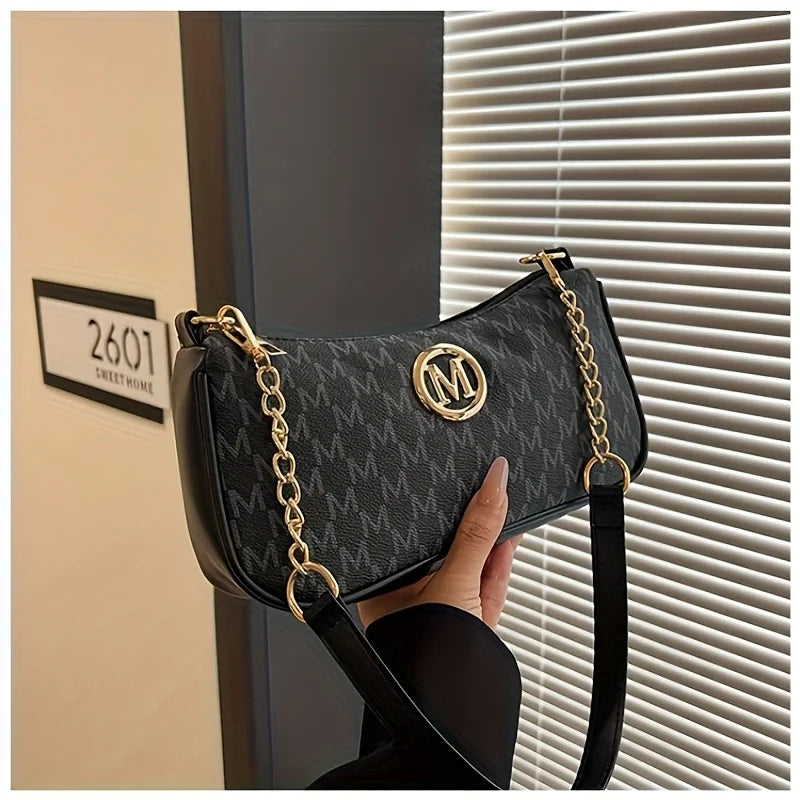 Luxury Monogram Chain Shoulder Bag