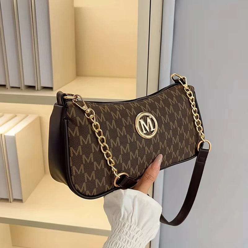 Luxury Monogram Chain Shoulder Bag