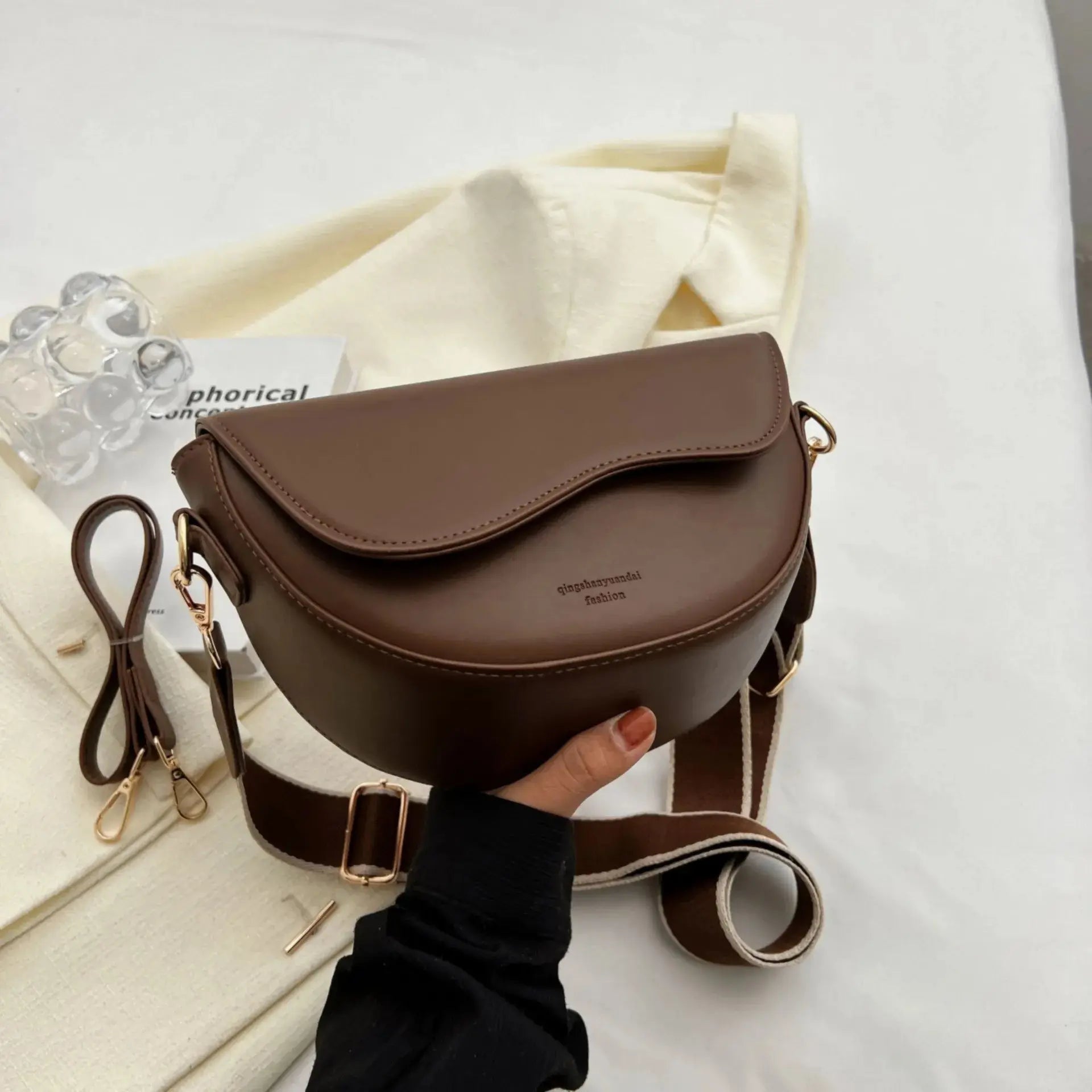 Vintage Saddle Crossbody Bag