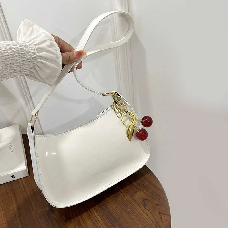 Vintage Cherry Charm Shoulder Bag