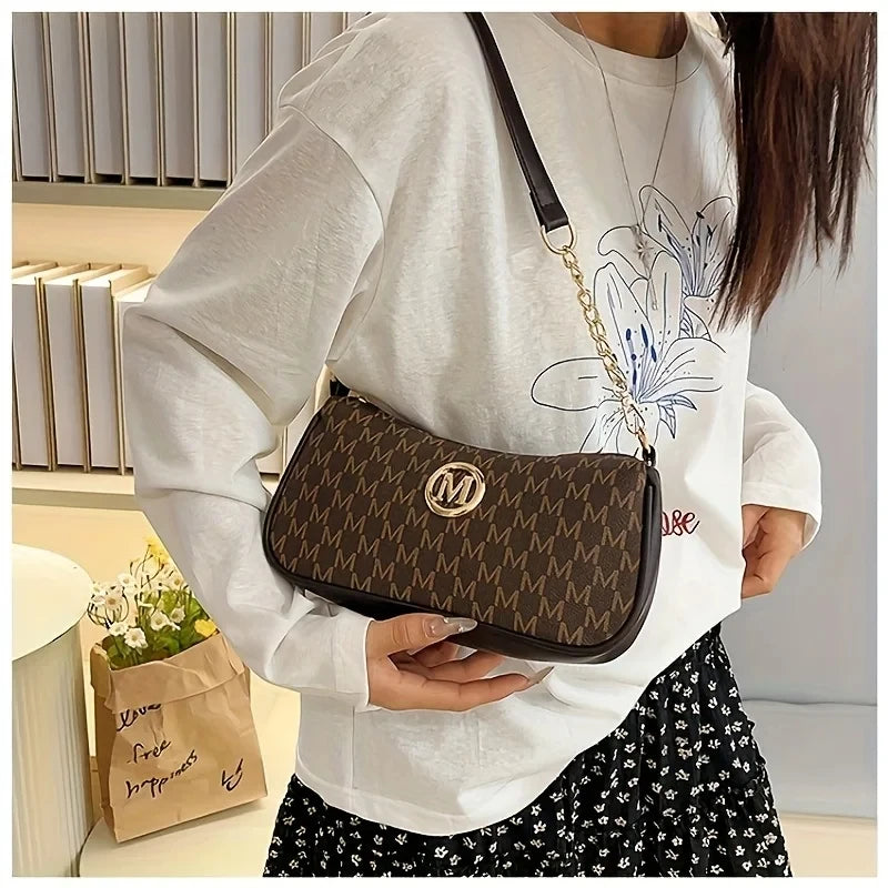 Luxury Monogram Chain Shoulder Bag