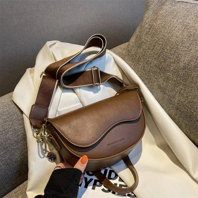 Vintage Saddle Crossbody Bag