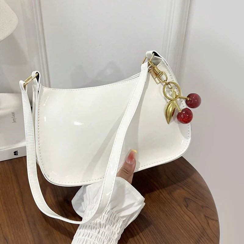 Vintage Cherry Charm Shoulder Bag