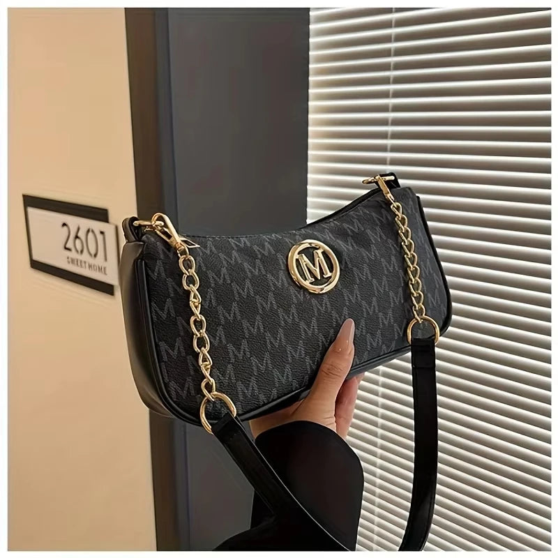 Luxury Monogram Chain Shoulder Bag