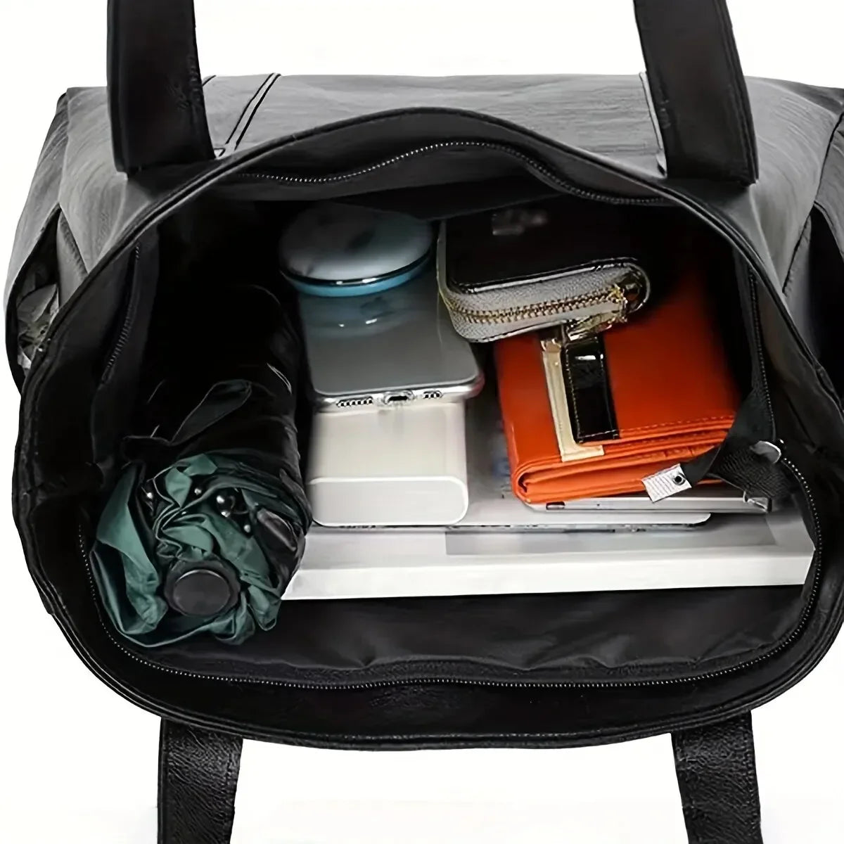 Classic Large Capacity Leather Tote Bag