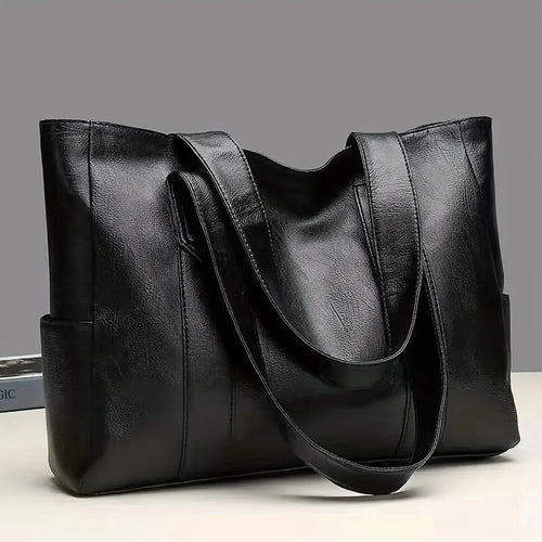 Classic Large Capacity Leather Tote Bag