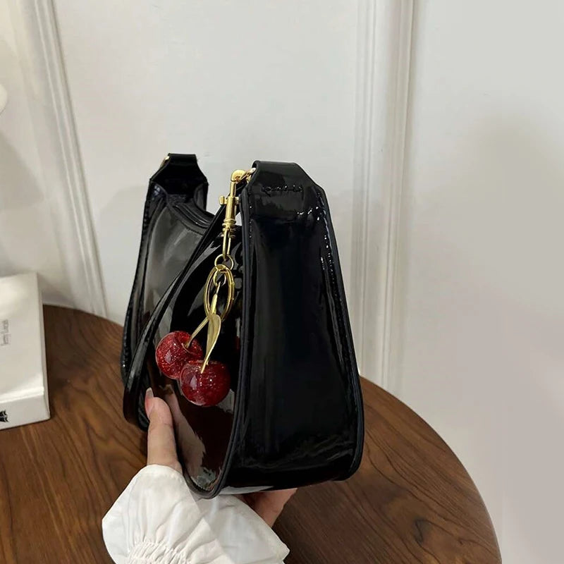 Vintage Cherry Charm Shoulder Bag