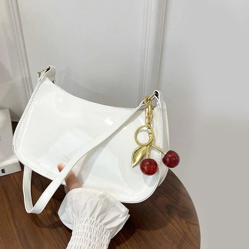 Vintage Cherry Charm Shoulder Bag